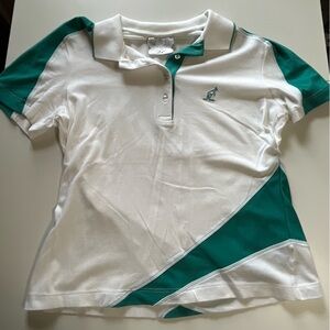 Australian L’Alpina Women’s Colorblock Polo Shirt.  Vintage. Italian-made